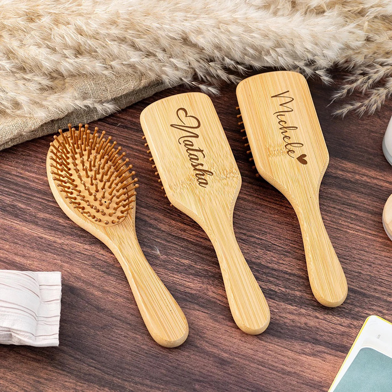 Bamboo Hair Brush - ﻿ Personalize Wood Air Cushion Comb
