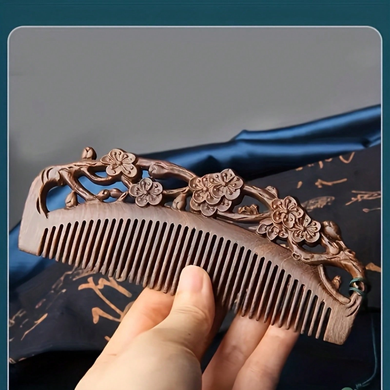 Hair Care Daily - Natural Black Gold Sandalwood Handleless Comb,