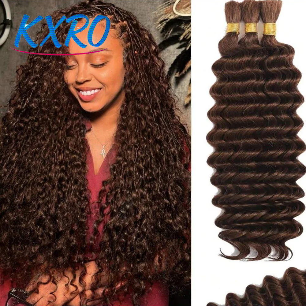 Hair Care Indian - Chocolate Brown Deep Wave Bulk Braiding
