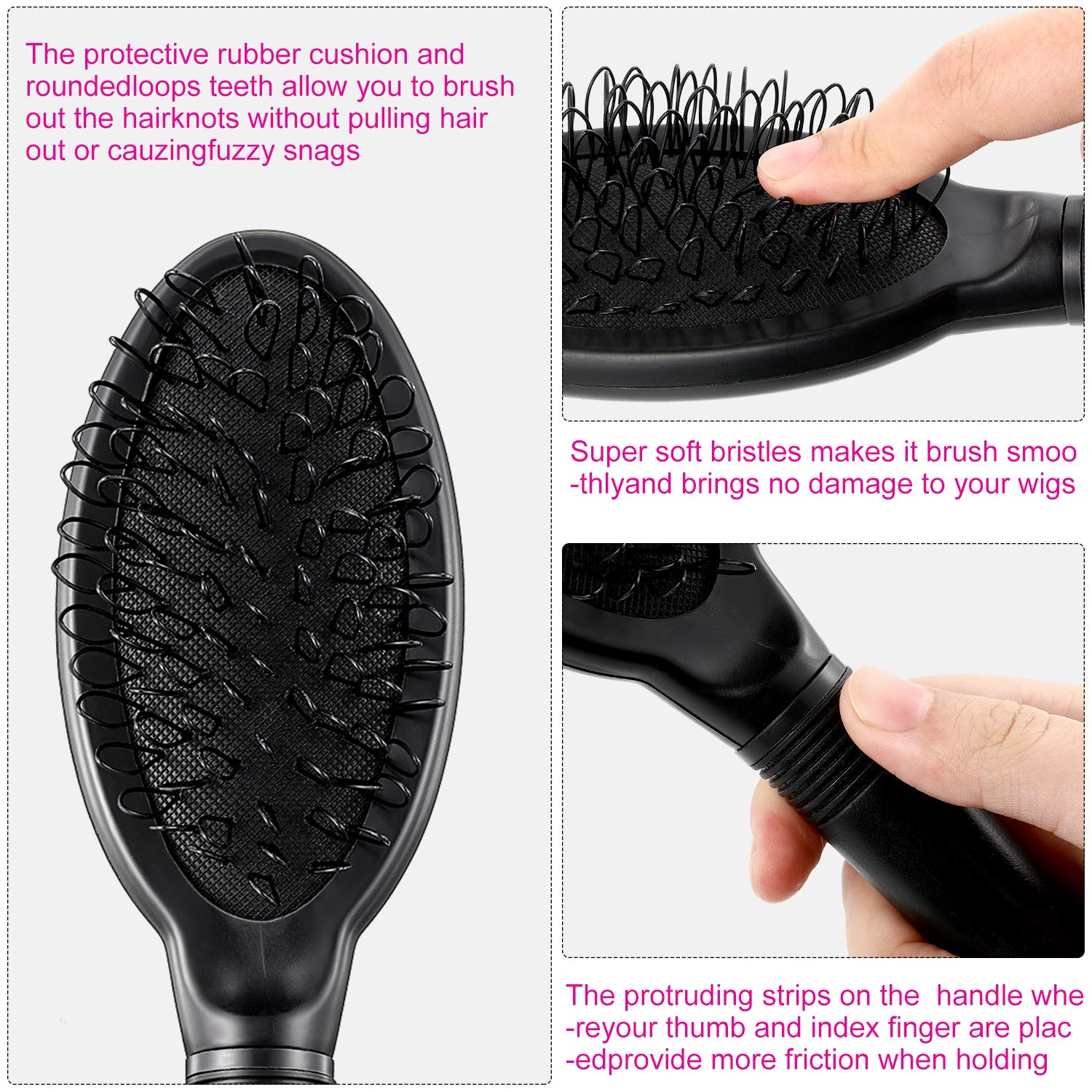 3Pcs Wig Brush Set Stainless S - Hair Care Routine incelemesi ve fiyatı