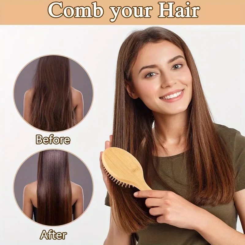 Bamboo Paddle Air Cushion Comb - Bamboo Hair Brush incelemesi ve fiyatı