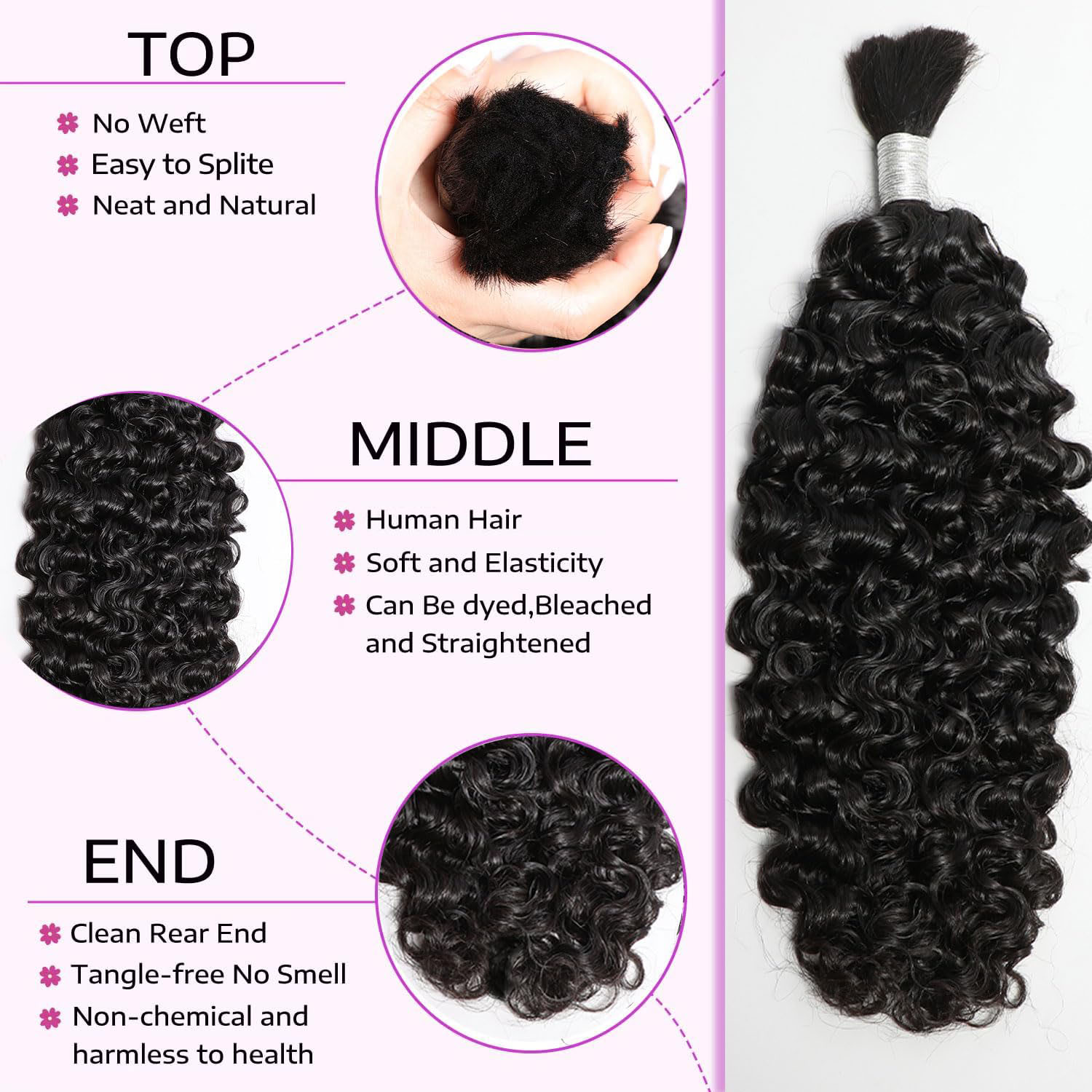 14A Human Braiding Hair for Bo - Hair Care Indian incelemesi ve fiyatı