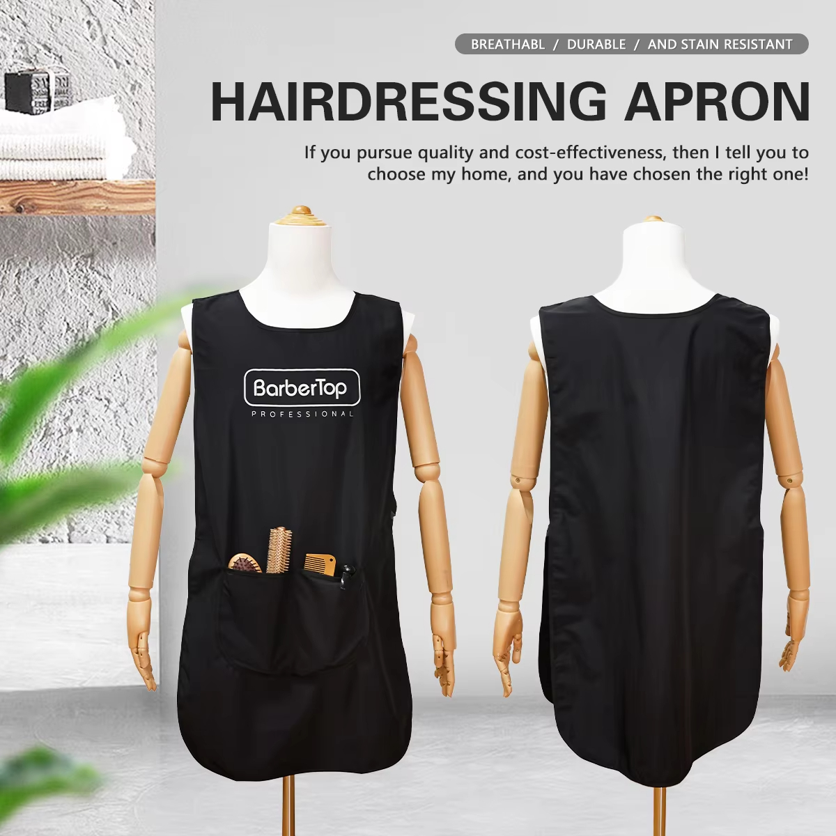 Barbertop Black Stylist Apron  - Hair Care Routine incelemesi ve fiyatı