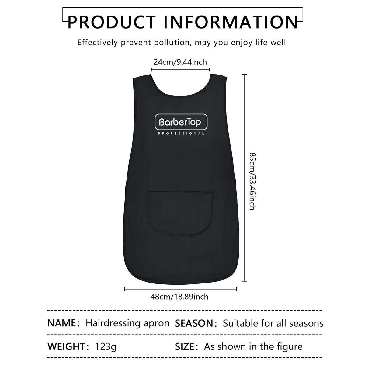 Barbertop Black Stylist Apron  - Hair Care Routine incelemesi ve fiyatı