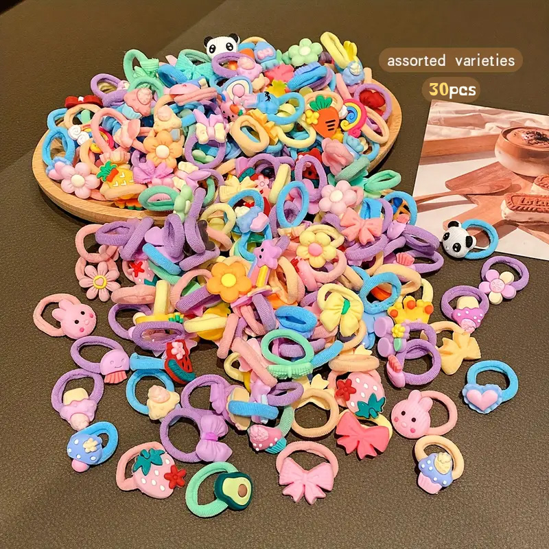 30Pcs Soft Elastic Hair Ties E - Hair Care Daily incelemesi ve fiyatı