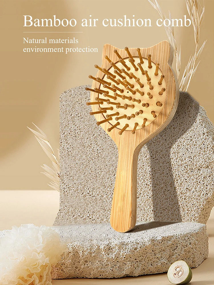 Cute Cat Wooden Comb Bamboo Ma - Bamboo Hair Brush incelemesi ve fiyatı