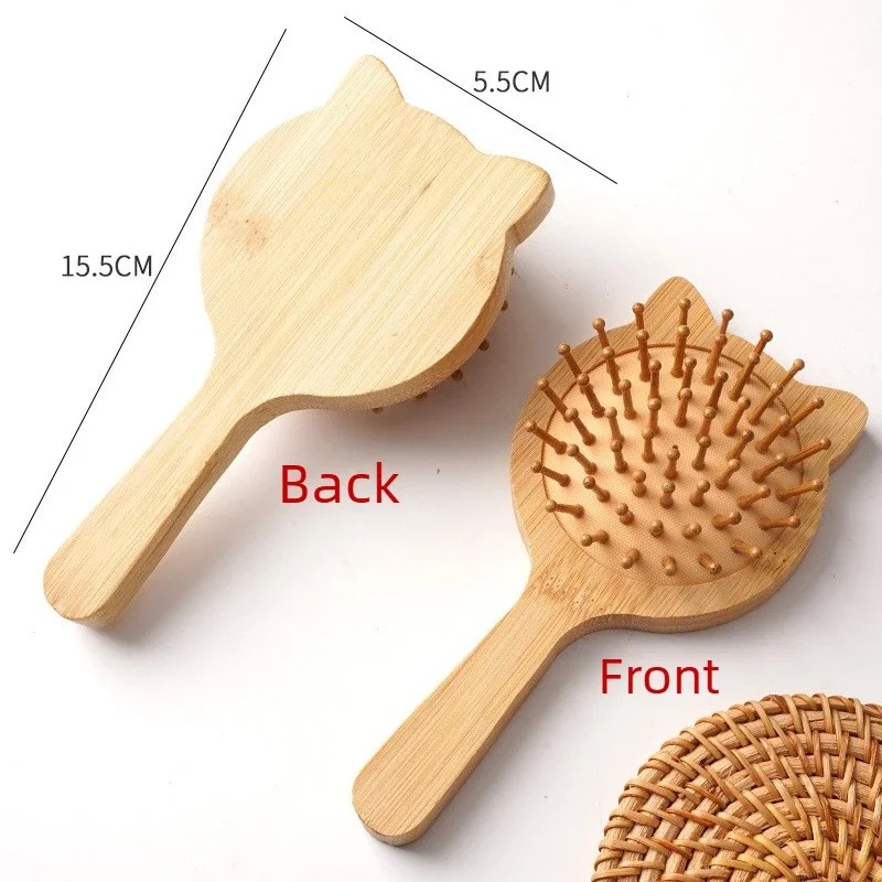 Cute Cat Wooden Comb Bamboo Ma - Bamboo Hair Brush incelemesi ve fiyatı